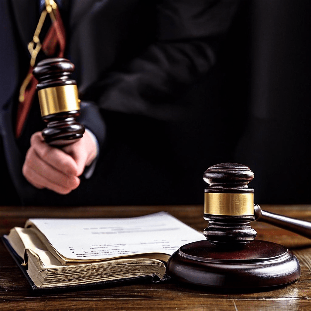 부드러운 문서 형태의 권고 표지가 단단한 법봉 형태의 집행 표지로 변하며 권한의 강화와 한계를 상징적으로 보여줍니다.