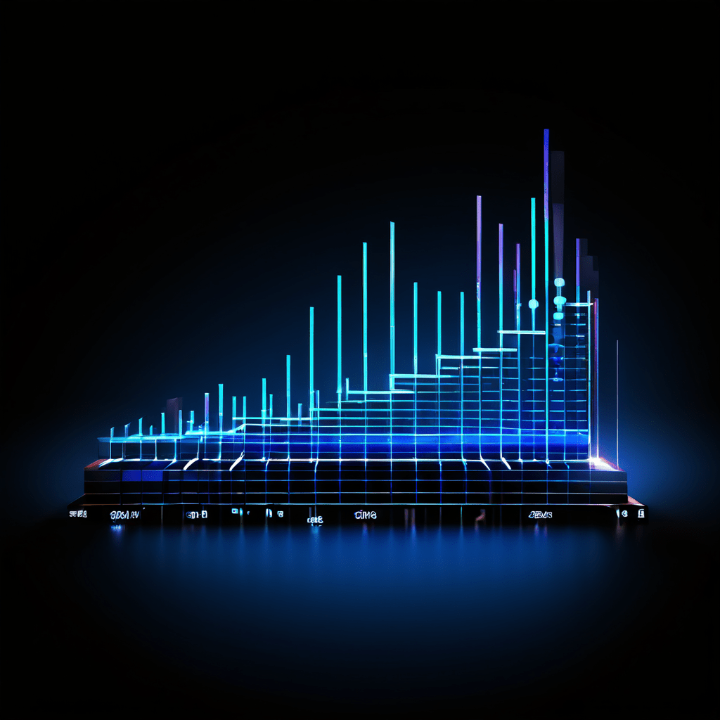 파란색 막대 그래프가 10%씩 구분된 눈금을 따라 단계적으로 상승하는 모습이다.